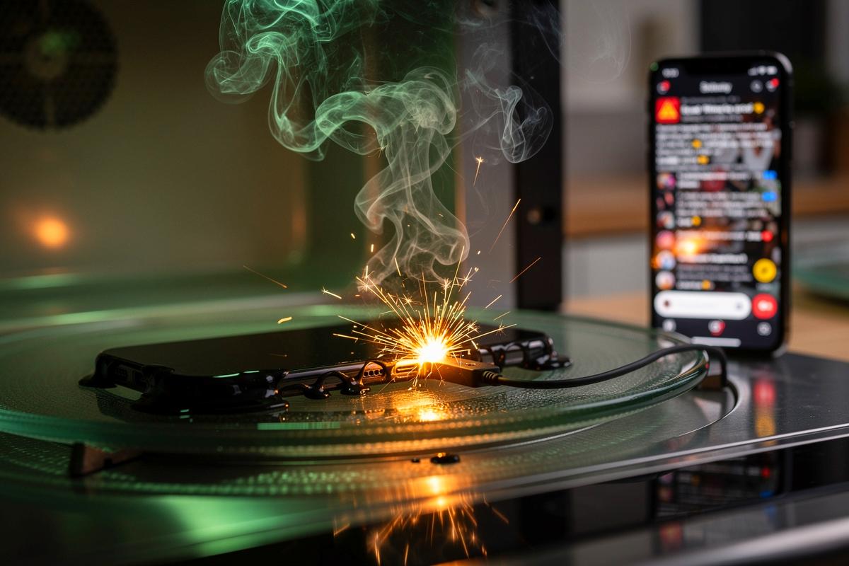 Immer mehr Leute laden ihre Handys in der Mikrowelle auf, Experten sind erstaunt